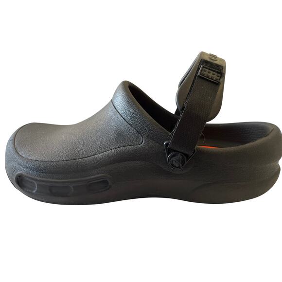 Crocs Bistro‎ Pro LiteRide Black Clogs Orange Insole Slip Resistant M10 W12 main image 4